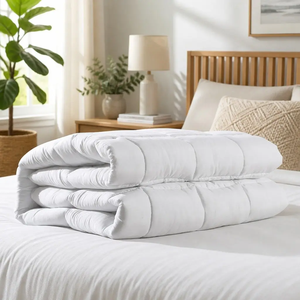Bamboo Quilt 400GSM All Season King Size Bedding Winter Warm Baffle Box Design