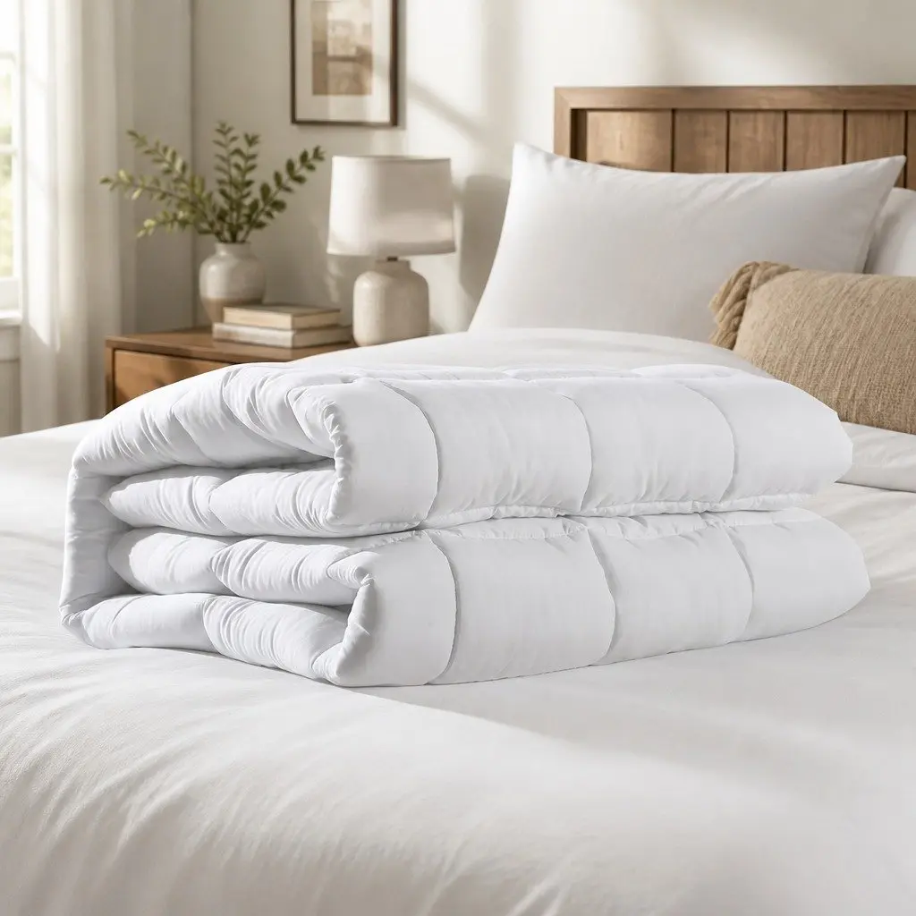 Bamboo Quilt 400GSM King Single All Season Winter Bedding Hypoallergenic Baffle