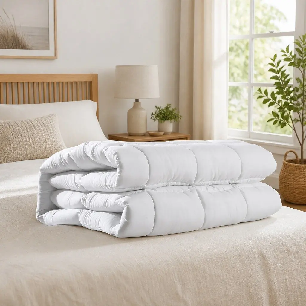 Bamboo Quilt Queen Size 200GSM All Season Bedding Fluffy Filling Baffle Box