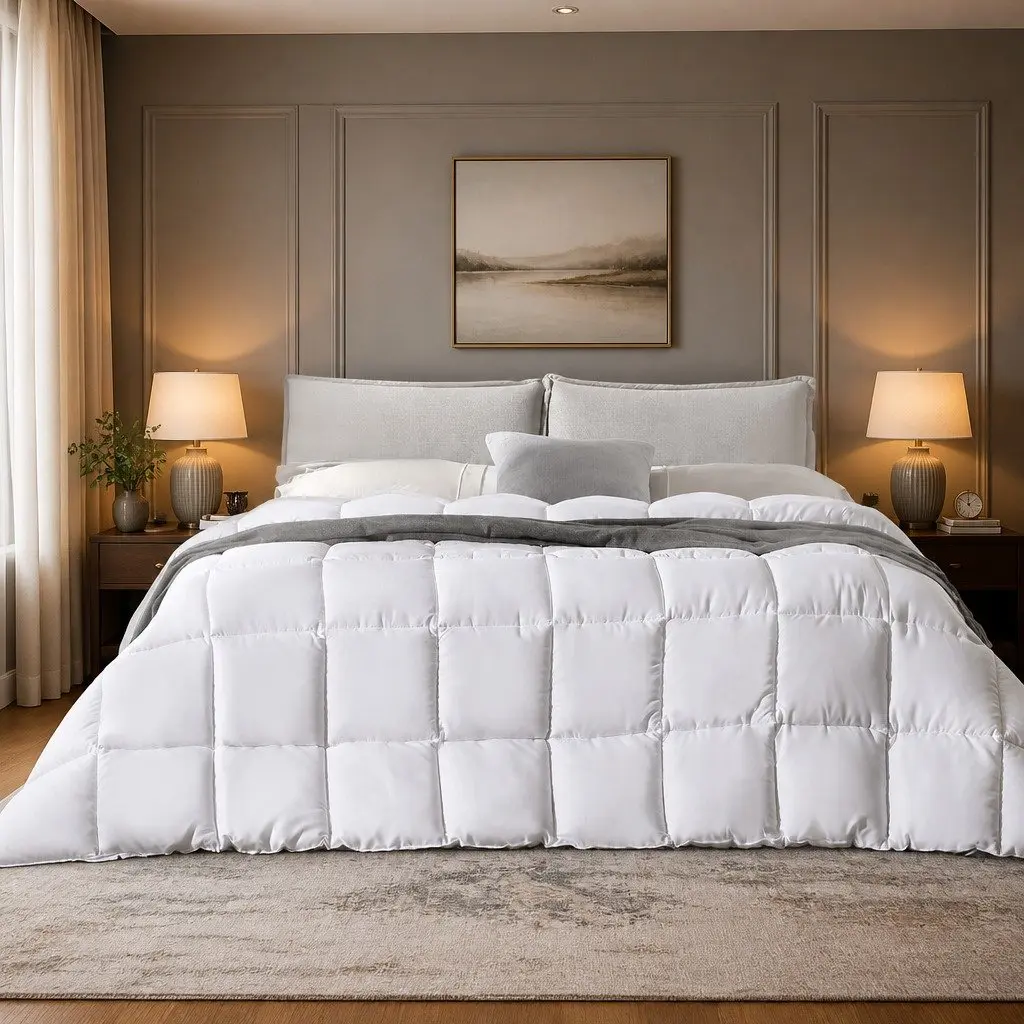 Bamboo Quilt Single 200GSM All Season Lightweight Soft Breathable Bedding