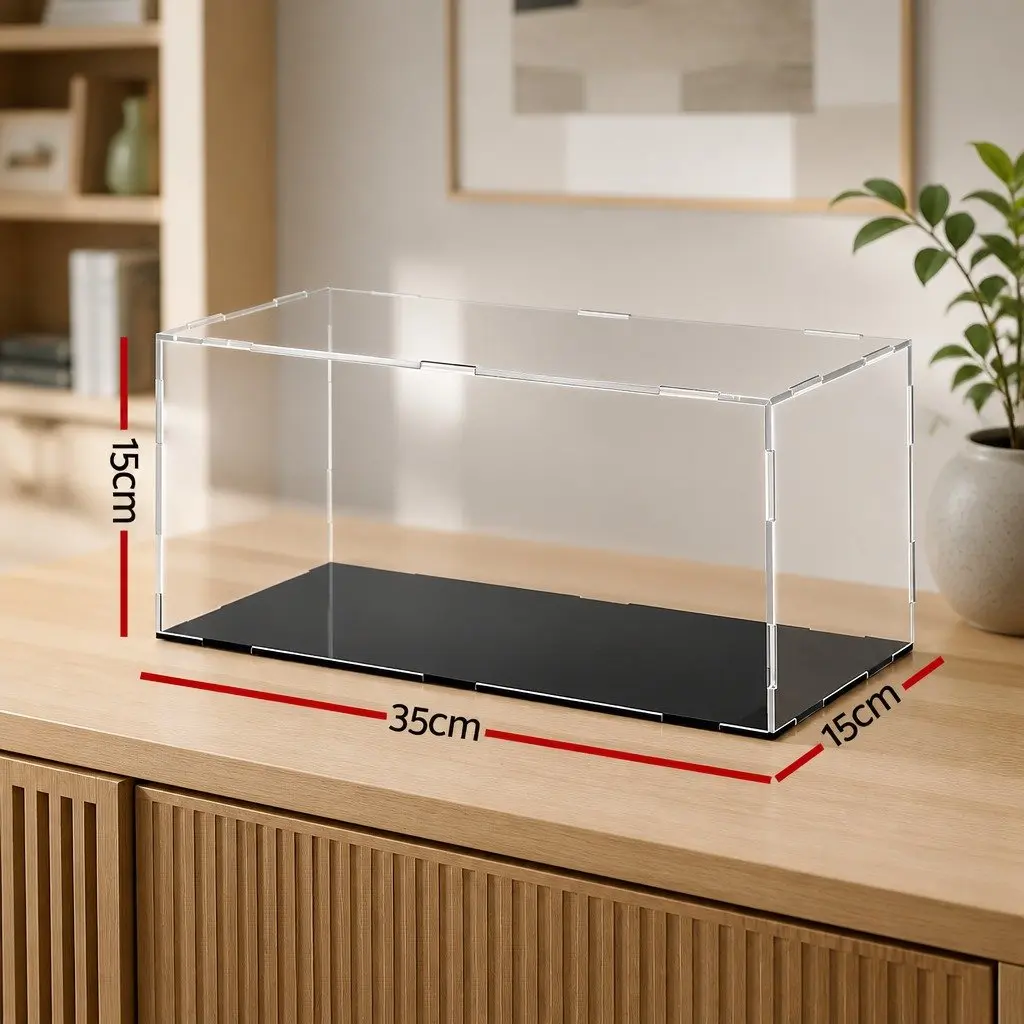 Acrylic Display Case for Collectibles Figures Toys 35x15x15cm Dustproof Box