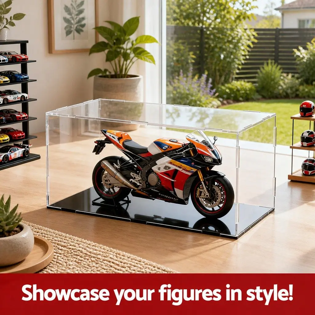 Acrylic Display Case for Collectibles Figures Toys 35x15x15cm Dustproof Box