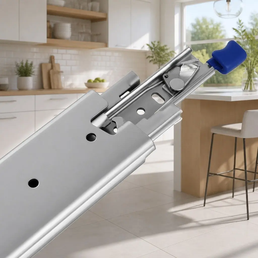 Full Extension Locking Drawer Slides, 914-1829mm Range