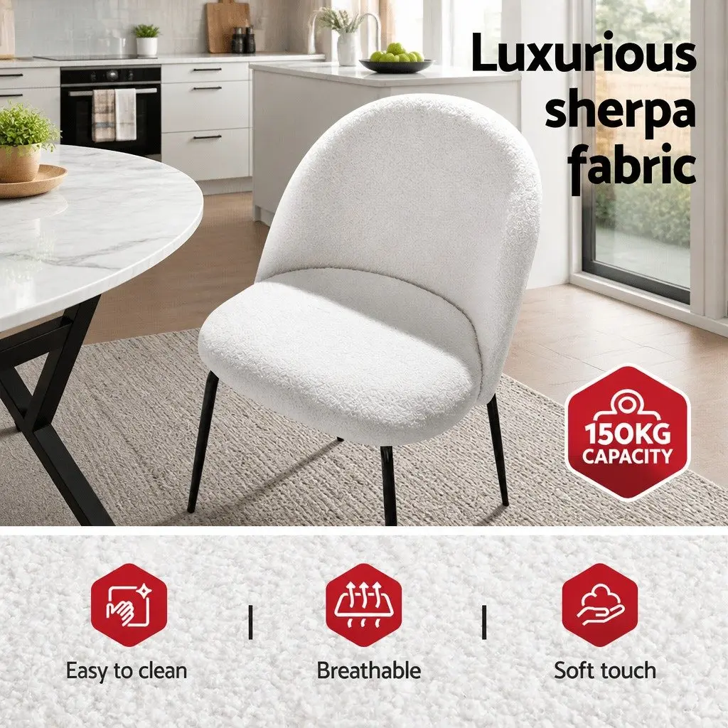 Round Marble Dining Table and 4 Chairs