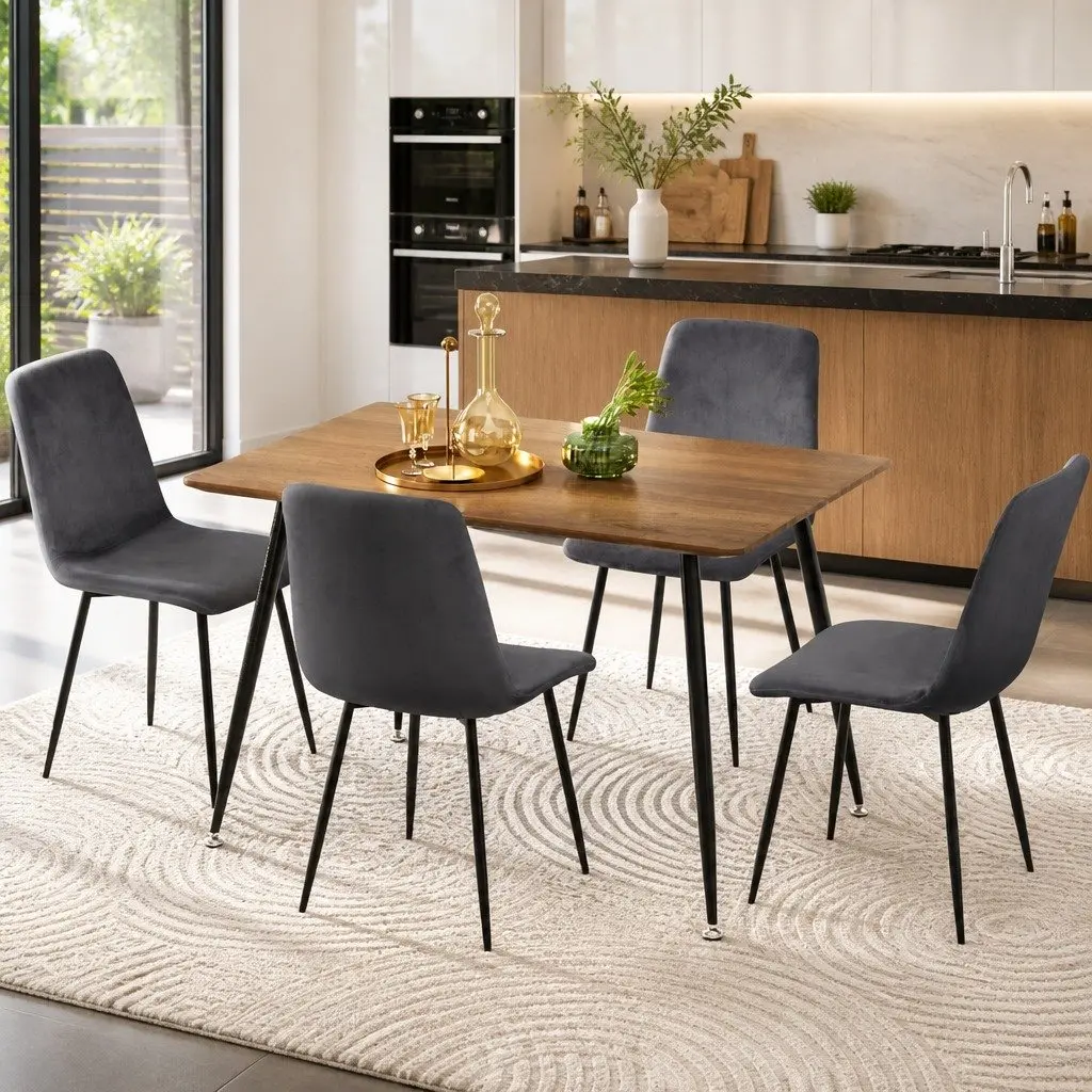 Dining Table and 4 Chair Set