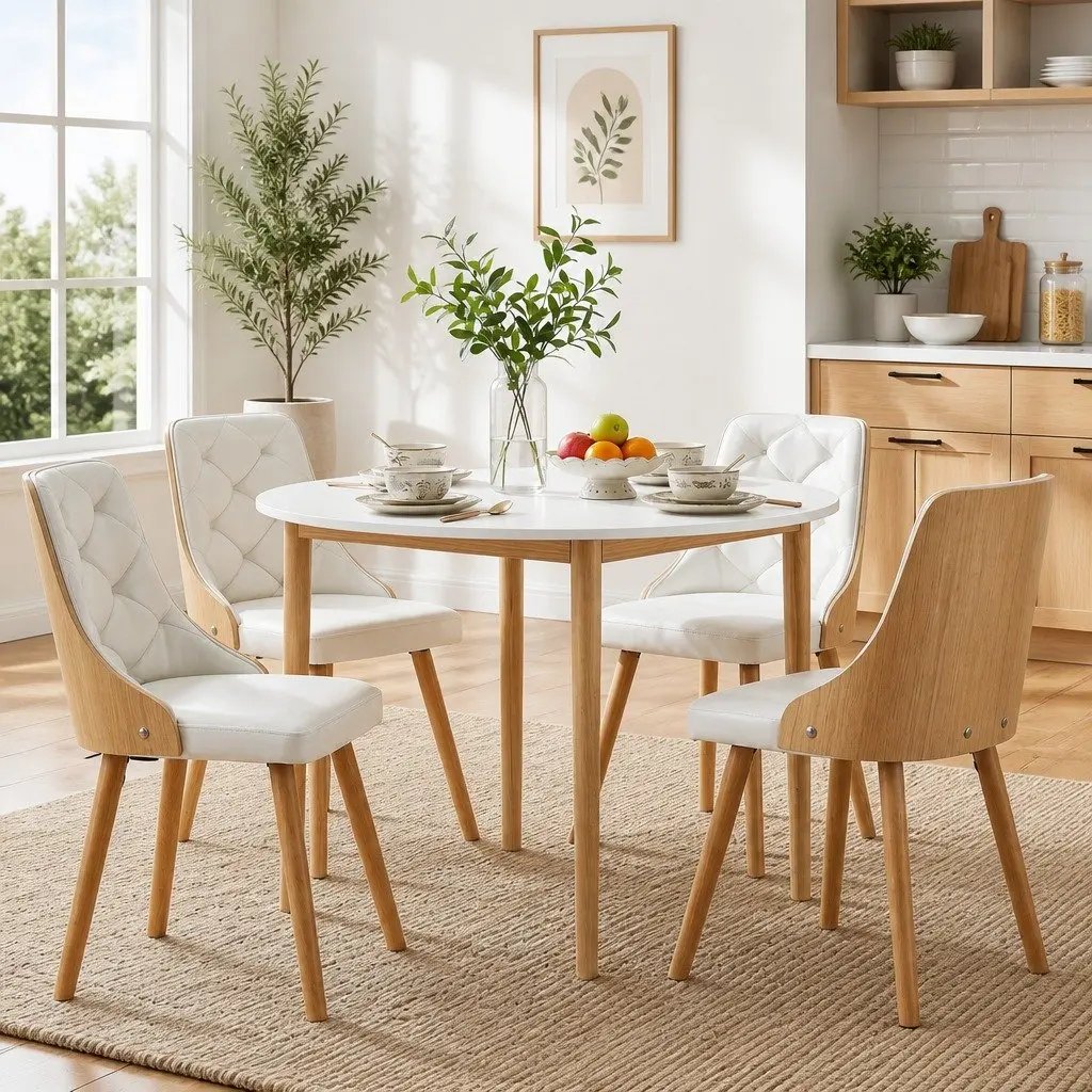 5PCS Round Dining Table and Chairs