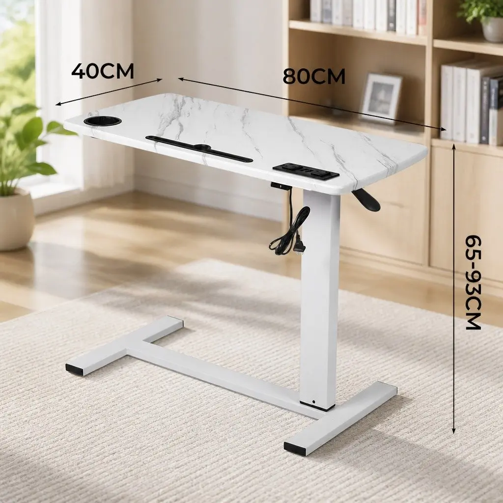 Height Adjustable Standing Desk for Home Office 65-93cm White