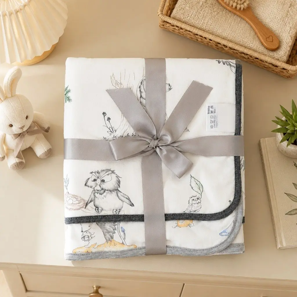 Bamboo Cotton Gauze Burp Cloths 2 Pack for Babies