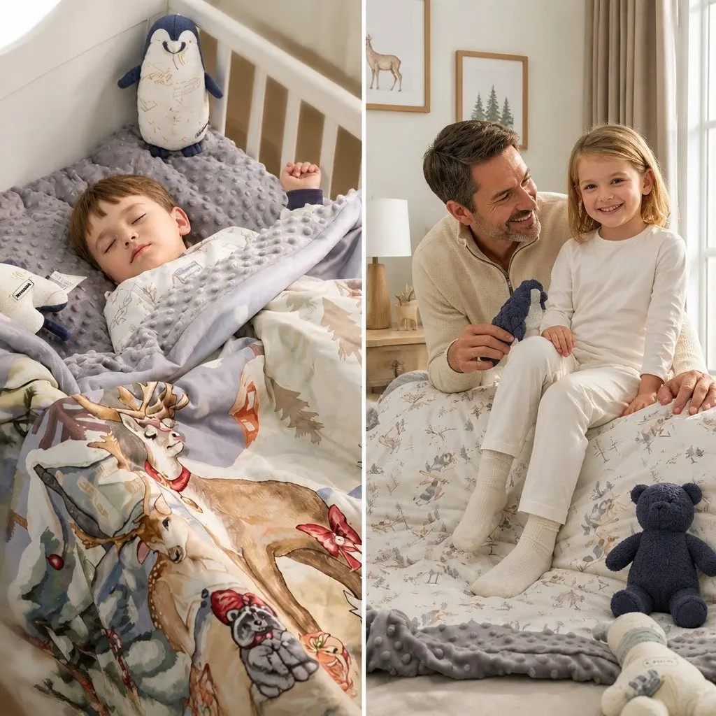 Kids Soft Padded Minky Blanket Crib Stroller Car Seat Nursing Cover 110x140cm