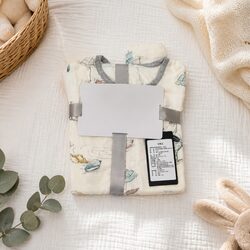 Soft Bamboo Baby Romper with Snap Buttons, Biscuit Color
