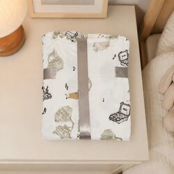 Kids Short Sleeve Pajama Set Bamboo Fiber Cotton Gramophone Radio Print 110