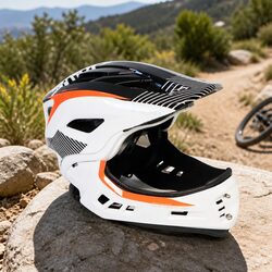 Kids Safety Helmet Size S in Black and White with Adjustable Straps
