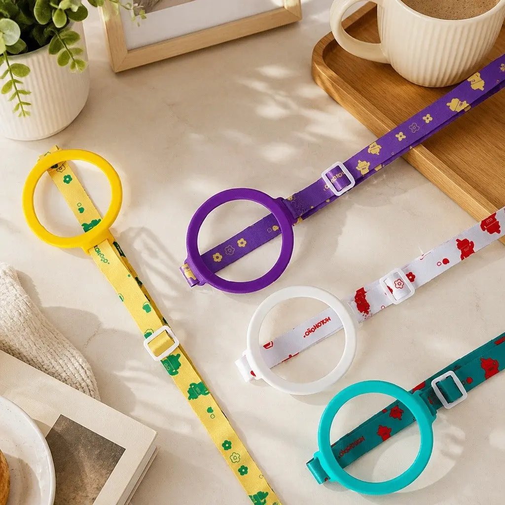 Coffee Cup Strap Carrier for Kids and Adults On-the-Go Yellow