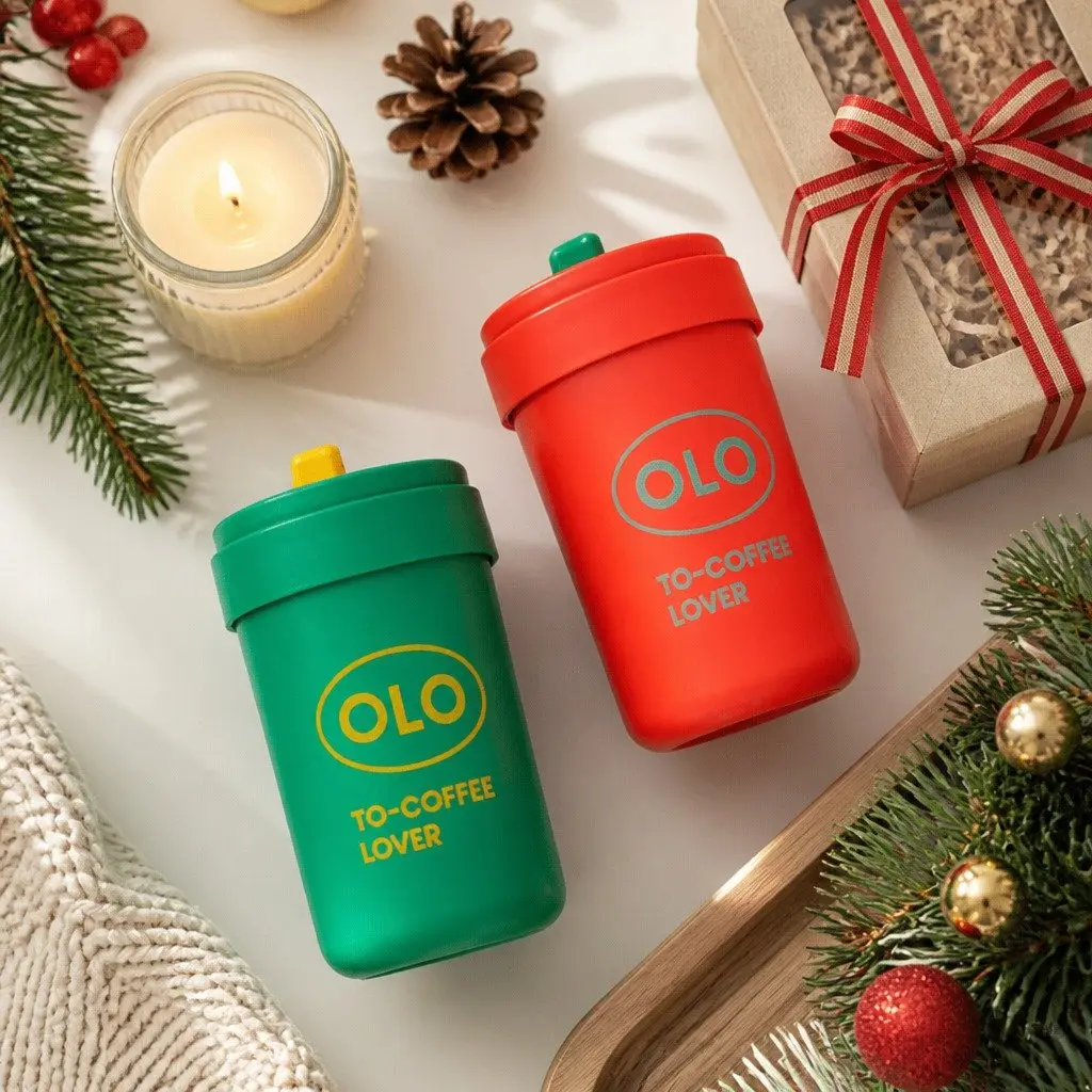 380ml Thermo Coffee Cup with Stainless Steel Straw