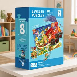Kids Puzzle Step 8 Townlet Scene 210 225 Pieces Educational Toy Age 7+
