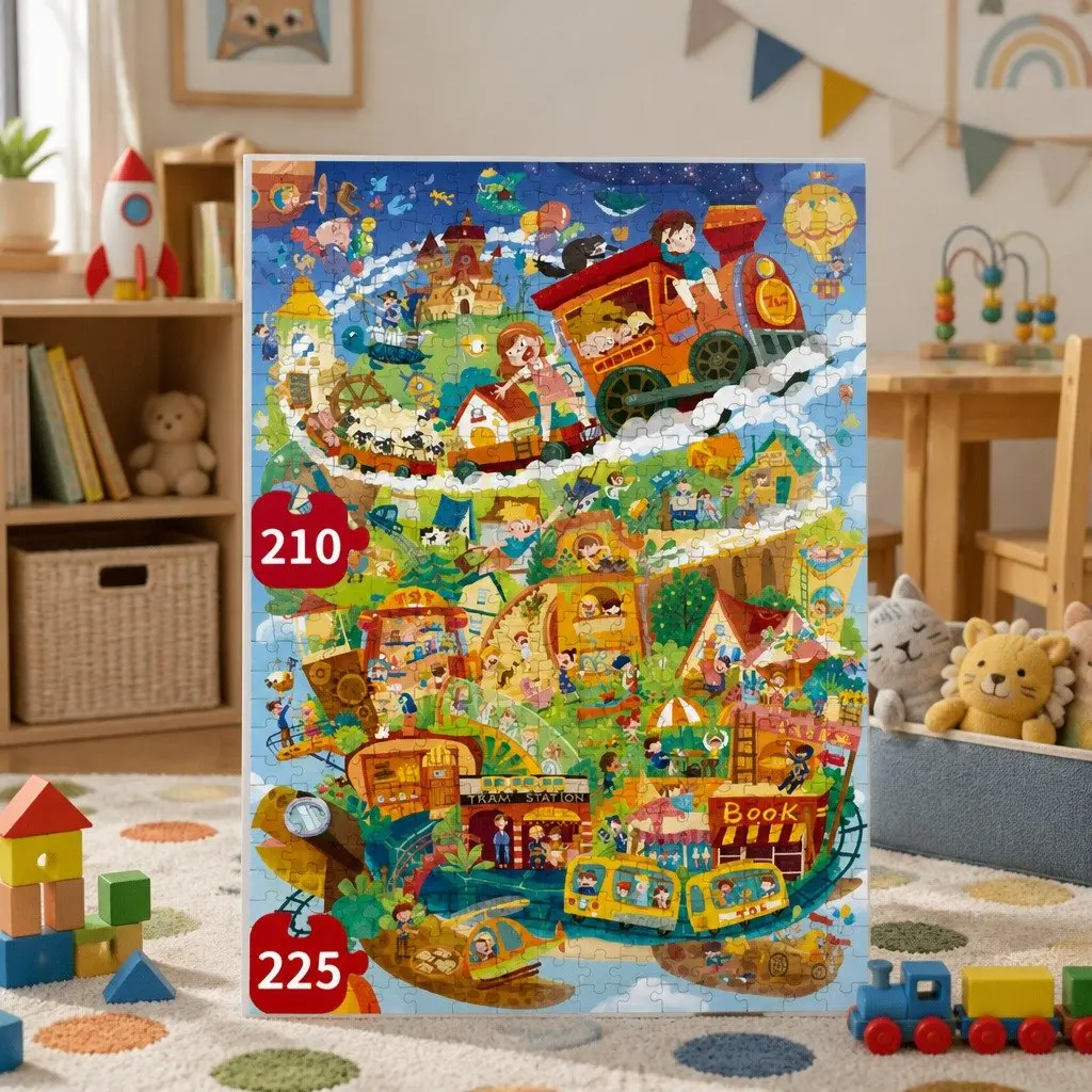 Kids Puzzle Educational Toy for Age 7+ 210 and 225 Pieces