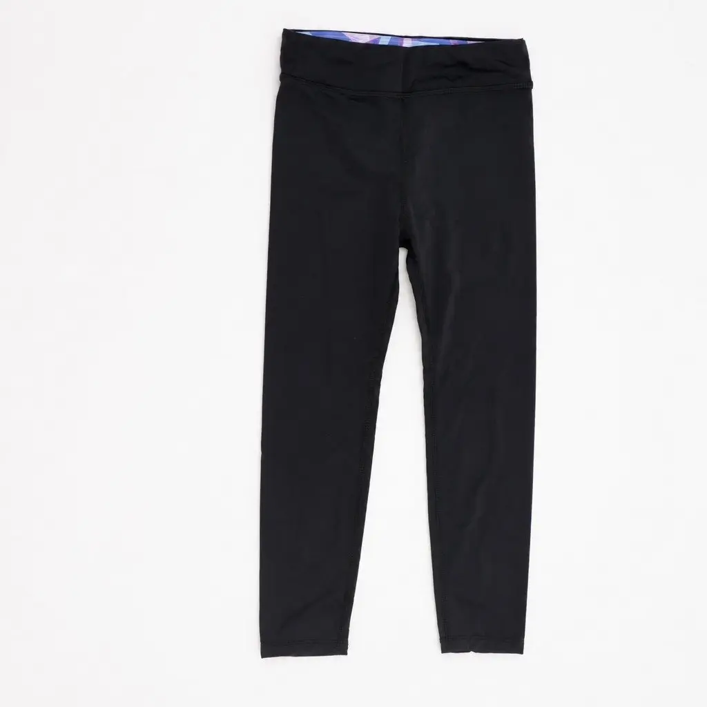 Kids Leggings Active Wear School Sports Casual Four-Way Stretch Size 130 Black