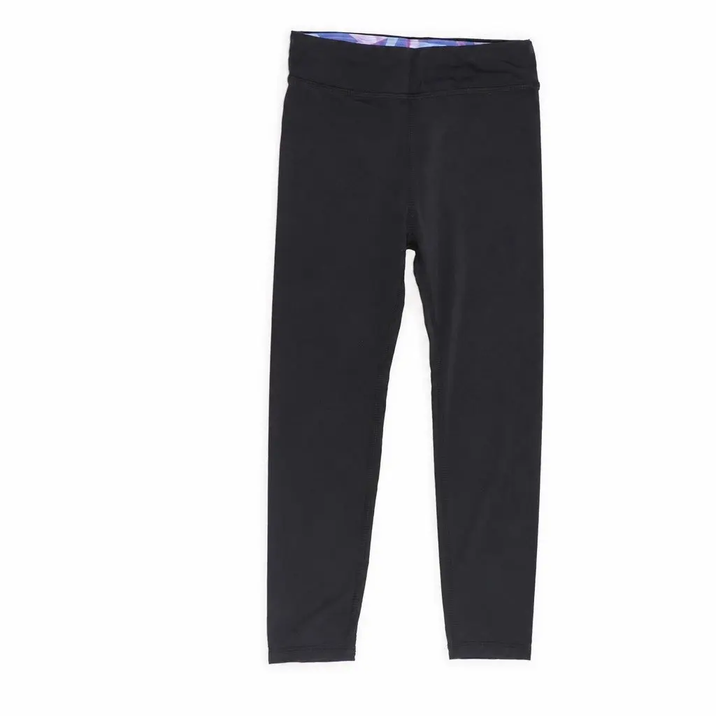Kids Black Leggings Size 140 Stretchy Elastic Waistband Casual Wear School Gym