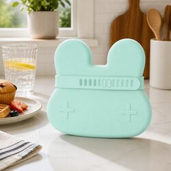 Toddler-Friendly Minty Green Silicone Snack Set