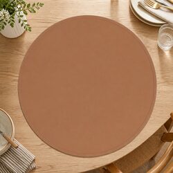 Round Silicone Placemat Navy Non-Slip Dishwasher Safe Kids Family Dining Table