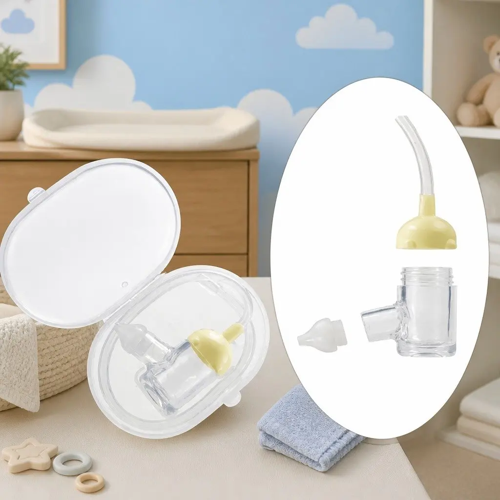 Baby Nasal Aspirator for Gentle Mucus Removal with Easy Clean Nozzle
