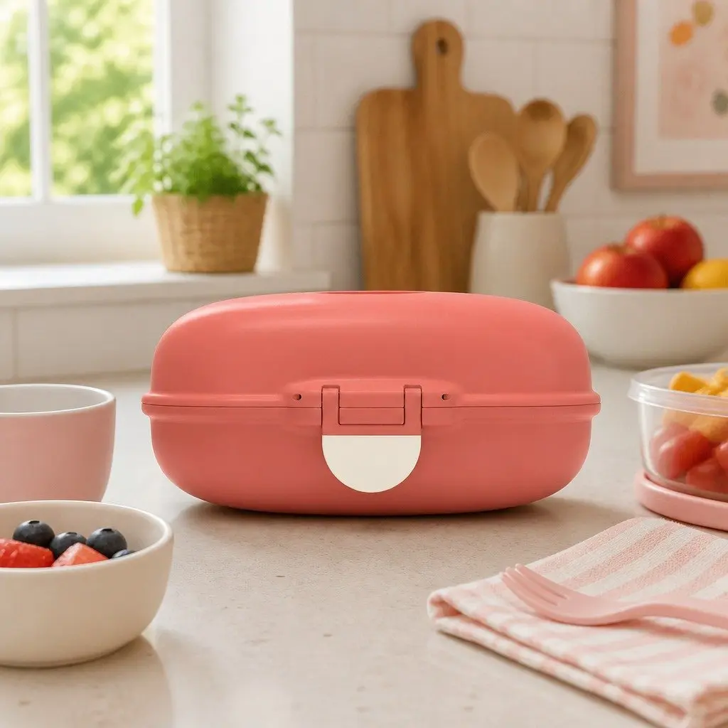 Kids Portable Snack Lunch Box Airtight Food Container Compact Size Customizable Lid