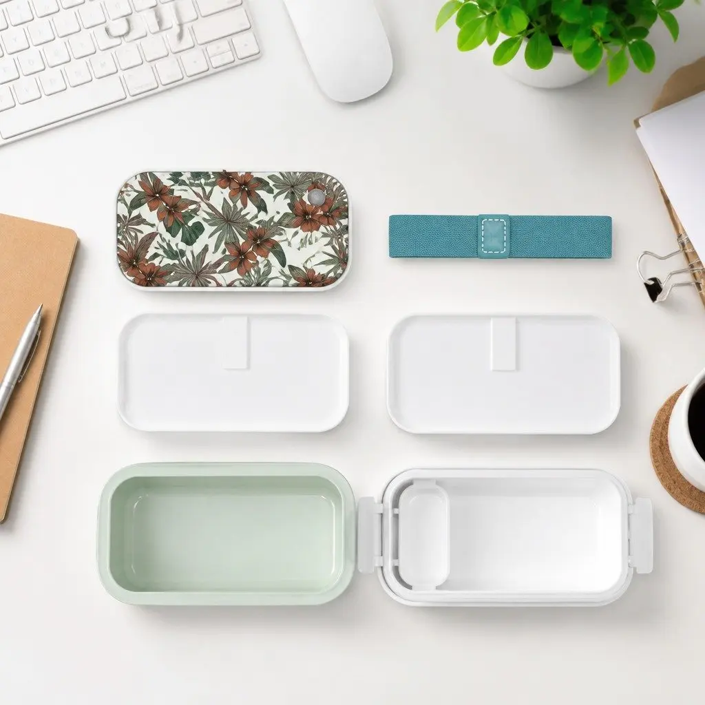 Lunch Bento Box 1L Airtight Food Container Compartment Meal Prep Portable