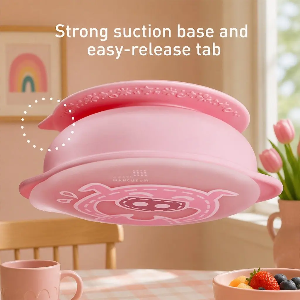 Suction Bowl for Toddler Mealtime Green