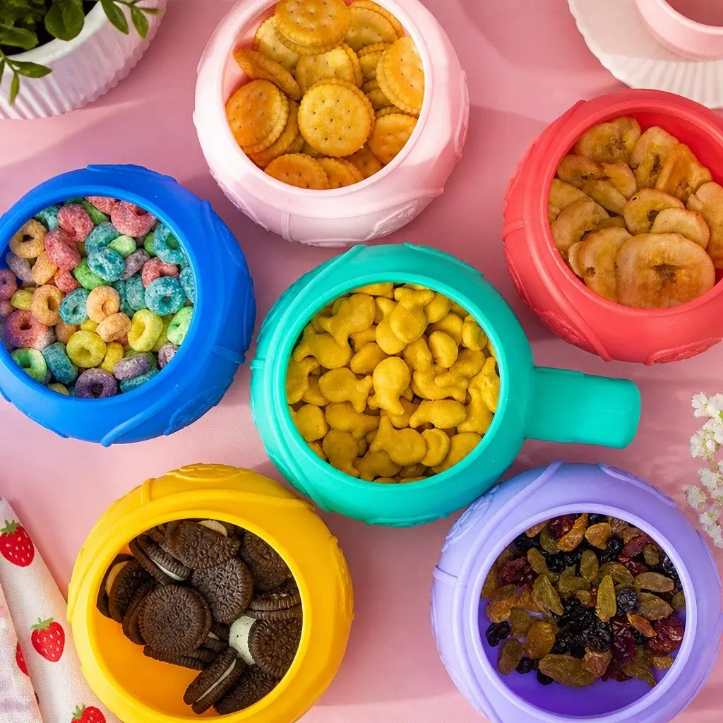 Snack Bowl Toddler Feeding Container Blue 74 x 105 x 142 mm