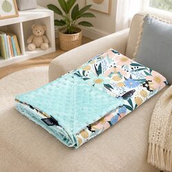 Kids Light Blanket Medium Fairytale Land Cotton Minky Fleece Soft Nap Sleep