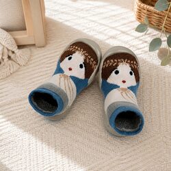 Kids Slipper Socks Size 24-25 Soft Breathable Non-Slip Indoor Outdoor Comfort