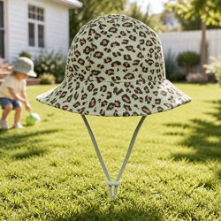 Toddler Bucket Hat Leopard XS Baby Sun Hat UPF50+ Soft Flexible Brim Pram