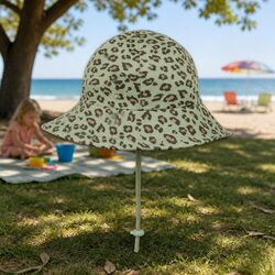Toddler Bucket Hat Leopard S Sun Protection UPF50+ Baby Pram Carrier Soft Brim