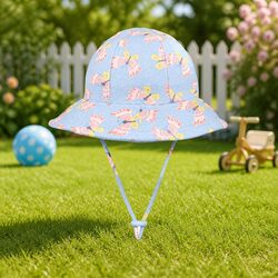 Butterfly Patterned Toddler Bucket Hat, XS Size