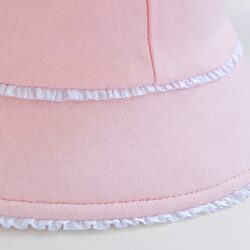 Toddler Bucket Hat with Ruffle Trim Soft Flexible Brim Sun Protection Baby Hat