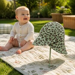 Legionnaire Baby Sun Hat - Soft Cotton, UPF50+, Adjustable