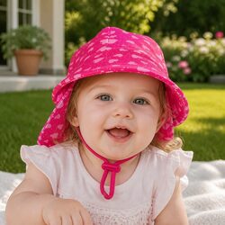 Legionnaire Hat Baby Sun Protection UPF50+ Cotton Jersey Hearts S