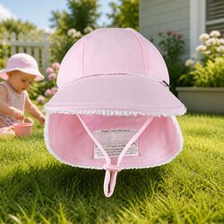 Baby Legionnaire Sun Hat Ruffle Trim Soft Cotton Jersey UPF50+ Protection L