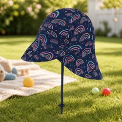 Legionnaire Baby Sun Hat in Rainbow Print with UPF50+