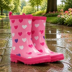 Waterproof Kids Rain Boots - Matte and Slip Resistant