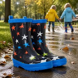 Specifications of Kids Rain Boots: Waterproof Size 6 Pink Navy