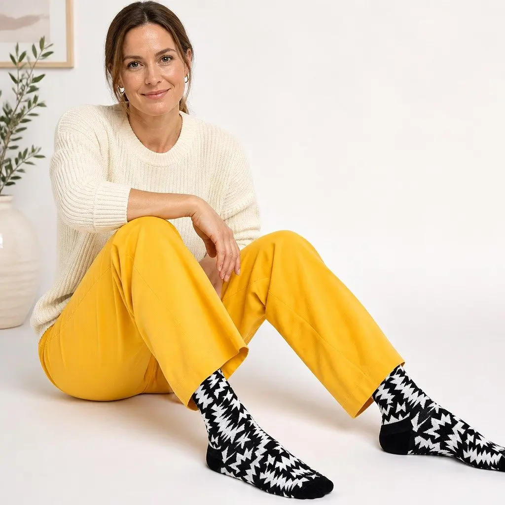 Adult Zig Zag Socks Size 36-40