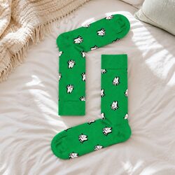 Adult Dog Socks Size 41-46 Combed Cotton Colourful Fun Everyday Unisex Socks
