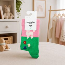 Kids Grass Dog Pattern Socks - Cotton Blend for Ages 4-6