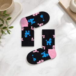 Kids Poodle Socks Age 2-3 Years Colourful Cotton Reinforced Heel Toe Children