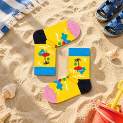 Kids Socks: Combed Cotton, Age 2-3, Reinforced Design