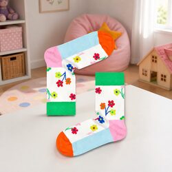 Kids Flower Socks: 2-3 Years, Organic Cotton Composition