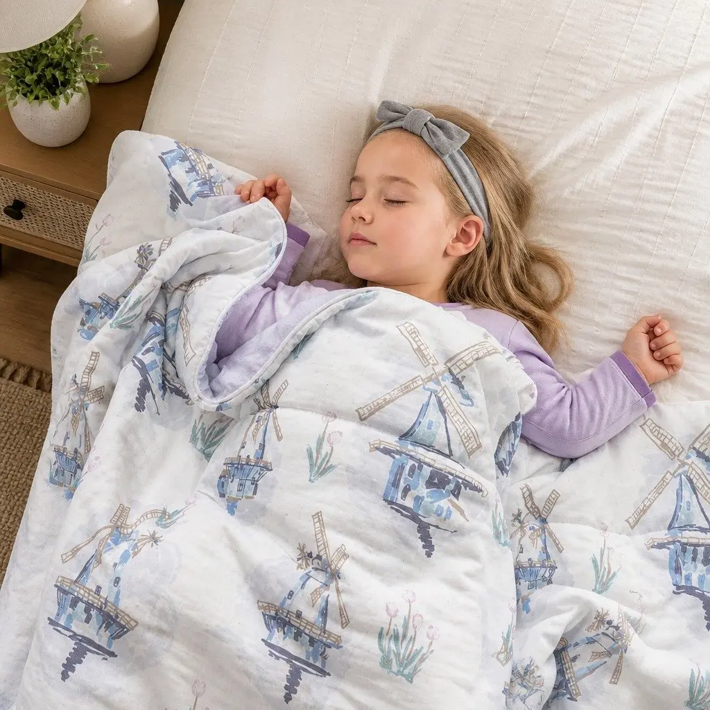 Cooling Comforter Blanket for Kids 120x150cm Moisture-Wicking Soft Sleep Cover