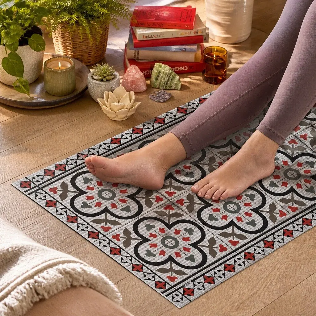 Yoga Mat Barcelona Pattern Fitness Exercise Cushion 60 x 173 cm