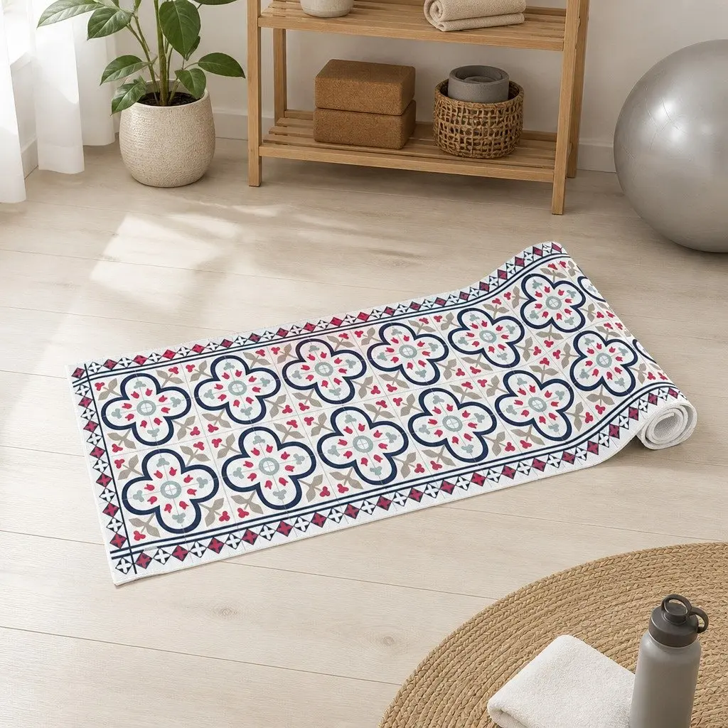 Yoga Mat Barcelona Pattern Fitness Exercise Cushion 60 x 173 cm